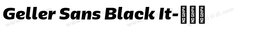 Geller Sans Black It字体转换